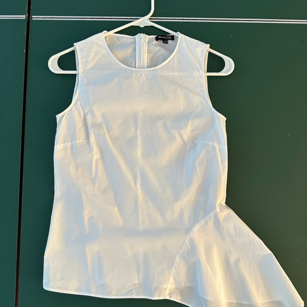 Massimo Dutti Popelin Size 2 Asymmetric